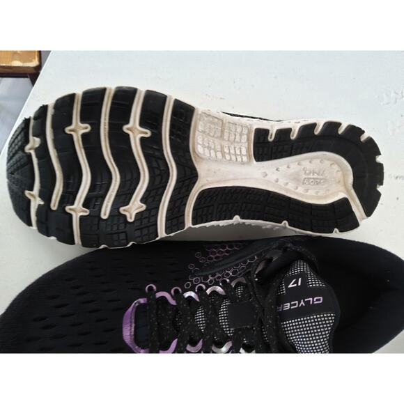 Brooks Glycerin 17 running athletic shoes blk/purple colorway women's size 8.5 - Picture 11 of 12